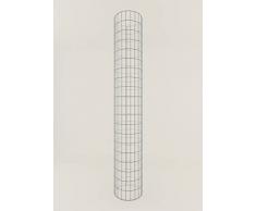 Säule Steinkorb-Gabione rund, Maschenweite 5 x 10 cm, Höhe 160 cm, Spiralverschluss, galvanisch verzinkt (32 cm Durchmesser)