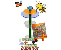 BTV Haus & Garten XXL 6X Tränke + Streulicht für Bienenhotel, Insektenhotel für Wildbienen, grün, auch für Marienkäferhaus, mit großem Zubehörset + Anleitung