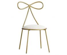 Teng Peng Stuhl-nordisch Mode schmiedeeisen Bogen Prinzessin mädchen Herz kommode Stuhl Single zurück modernen minimalistischen nordischen Dressing hocker Haushaltsprodukte