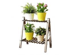 Blumenständer Blumenständer Blume Edelstahl sichere und stabile Blumen stehen hochbelastbaren Wohnzimmer Lagergestell rostfreie Terrassenpflanze Ständer (Farbe, Silber, Größe, 47 * 25,5 * 50 cm) JKMQA