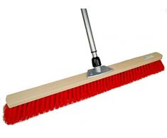 BawiTec Straßenbesen Kunststoff-Rot Teleskopstiel Besen Stiel 40cm 50cm 60cm 80cm Straßenkehrer (60cm)