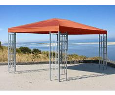 QUICK STAR Rank Pavillon 3x4m Metall Garten Partyzelt Terra