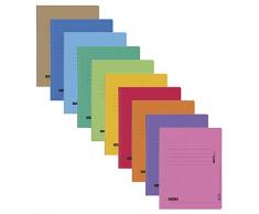 10 Schnellhefter Papphefter 10 Farben extra stark Brunnen Hefter 375g (10er Pack, Sortiert Schule)