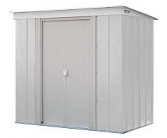 Spacemaker Metallgerätehaus, Metallgerätehaus, Gartenhaus aus Metall 6x4 lichtgrau, 195x120x196 cm (BxTxH)