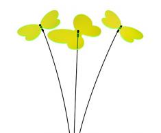SUNPLAY Sonnenfänger Schmetterlinge Marie in GRÜN, 3 Stück zu je 20 cm Durchmesser im Set + 70 cm Schwingstäbe