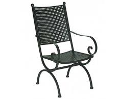 Gartenmoebel MBM Gartensessel Romeo Elegance Schmiedeeisen Marone-antik Gartenstuhl Sessel
