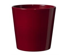 Soendgen Keramik Blumenübertopf, Dallas Style, bordeaux, 14 x 14 x 13 cm, 0078/0014/1582