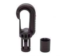 10 Stück Karabinerhaken Schwarz Kunststoff für ø 8 mm Expanderseil Gummiseil Planenseil Spannfix Spanner