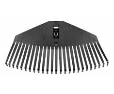 Fiskars Laubbesen-Kopf, 25 Zinken, Verbindbar mit Fiskars Solid Stiel, Breite: 41,5 cm, Kunststoff-Zinken, Schwarz, M, Solid, 1014914