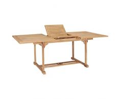 vidaXL Teak Massiv Gartentisch Ausziehbar Balkontisch Gartenmöbel Holztisch