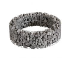 bellissa Gabionen-Lagerfeuerstelle - 95587 - Feuerstelle für Lagerfeuer - Durchmesser 73/51 cm, Höhe 21 cm