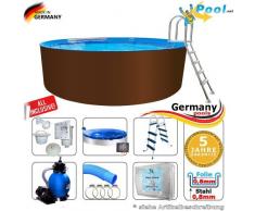 Stahlwandbecken 4,60 x 1,25 Set Rundpool Stahlwandpool Swimmingpool Schwimmbecken 4,6 x 1,2 Folienpool Fertigpool rund Pool Sets Aufstellbecken Pools Einbaubecken Aussenpool 460 Komplettset