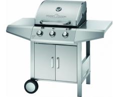 ProfiCook PC-GG 1057 Gasgrill inkl. Temperaturanzeige, 3-Edelstahlbrenner, 3 Heizzonen für indiv. Temperatursteuerung, herausnehmbarer Fettauffangbehälter, stufenlose Temperatureinstellung