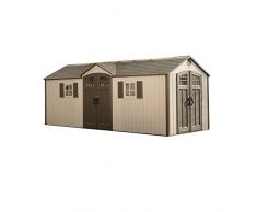 LIFETIME Kunststoff Gerätehaus, Gartenhaus Makro // 605x244 cm // Gartenschuppen, Garage & Unterstand