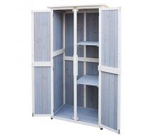 Habau Gartenschrank Flachdach, groß, Mehrfarbig, 77 x 60 x 175 cm