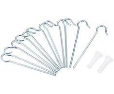 Royal Gardineer Zubehör zu Perlschlauch: Rostfreie Befestigungshaken für Schläuche & Kabel bis Ø 12 mm,12er-Set (Pflanzen-Tropf-Bewässerung)