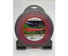 Mähfaden 4- Kant für alle Motorsense Nylon rot 3,0 mm x 44 m