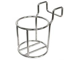 Flaschenhalter aus verchromtem Stahl für den Strandkorb zum seitlichen Einhängen