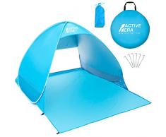 Active Era Pop-up Strandzelt – UV-Schutz Schutzfaktor 50+ Sonnenschutz – Tragbar Einschließlich Tragetasche und Zeltpflöcke, Outdoor Beach Tent Portable Strandmuschel Wurfzelt