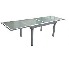 Garden Pleasure Ausziehtisch 135/270x90 Garten Terrasse Alu Glas Tisch Esstisch