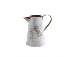 Yardwe Gießkanne Metallblumenvase Zinn Eimer mit Griff Vintage Deko für Garten 17x11x7cm