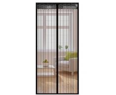 Icegrey Fliegengitter Tür Insektenschutz Magnet Fliegen Gitter Vorhang Fliegenvorhang für Balkontür Wohnzimmer Schwarz 100 x 230 CM
