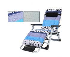 CHAIRQEW Übergroße Terrassenliege Schwerlast-Schwerelosigkeits-Liegestuhl, klappbarer Garten-Sonnenliegestuhl mit Verstellbarer Auflage200 kg (Color : Black+Non-Slip Cotton pad)