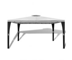 vidaXL Pavillon Poly Rattan 3x4m Gartenpavillon Gazebo Festzelt Partyzelt