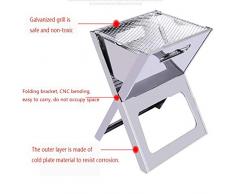 RXRENXIA Notebook Faltgrill-Portable Picknick-Grill mit Chrome Plated Cooking Grid Apply auf Camping Outdoor Garden Grill