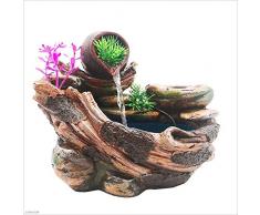 Gartenbrunnen Luftbefeuchter Brunnen Kleine Ornamente Micro Landschaft Indoor Sukkulenten Topf Harz Steingarten Wasser Windrad Büro Feng Shui