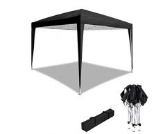 HENGMEI Gartenpavillon Faltbare Pavillon 3x3m/3x6m Faltpavillon Gartenzelt Partyzelt Sonnenschutz (3x3m, ohne Seitenteile, Anthrazit)