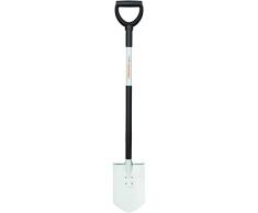 Fiskars Gärtnerspaten für weiche, lockere Böden, Spitz, Länge: 105 cm, Hochwertiges Stahl-Blatt/Aluminium-Stiel, Schwarz/Weiß, Light, 1019605