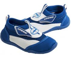 Cressi Coral Jr - Kinder Badeschuhe für Pool und Strand, Mehrfarbig (Weiß/Blau), 28 EU