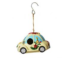 NBNBN Vogelnistkasten Auto Aussehen Dekoration Kreative Handwerk Retro Ländlichen Kabine Voliere Vogelhäuschen Im Freien Holz-Voliere Vögel Rastplatz für Vogelnester (Farbe : Blue, Size : Free Size)