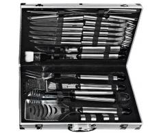 El Fuego® Grillbesteck, Silber, 51x27x9 cm