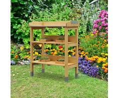 Outsunny Pflanztisch, natur, 76 x 37 x 89 cm, 845-047