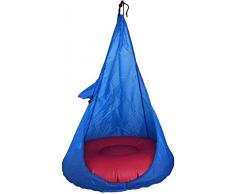 Ccgdgft Durable Startseite Kinderhängestuhl hängend HammockKids Schaukel Pod Bequeme Einhängesitz for Innen und Außen (Color : Blue)