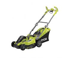 Ryobi Elektro-Rasenmäher RLM15E36H, Grasmäher mit 1500 W, 36 cm Schnittbreite, 5-stufige zentrale Schnitthöhenverstellung, EasyEdge Rasenkamm, inkl. Mulchkeil, 45 l Grasfangsack, Art.-Nr. 5133002345