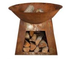 Jet-line Design Feuerstelle Fargo Firebowl with Foot 50 cm rost Terrassenofen Feuerkorb Garten Gartenausstattung Gartendekoration Shabby Vintage Neu