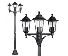 Monzana Gartenlaterne 176cm Willow Außenlaterne Aluminium Außenleuchte Kandelaber Wegleuchte Außenstrahler IP44