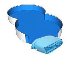 Poolfolie Innenhülle Achtform Pool 725 x 460 x 120 cm - 0,6 mm blau Achtformbecken