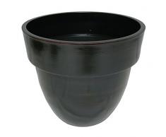Blumentopf Leichtgewicht rund - Indoor & Outdoor- verschiedene Größen und Farben - neue Materialzusammenstzung - Blumenkübel - Übertopf - Pflanzkübel (schwarz, 30.5 x 26cm)