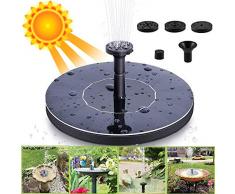 MSDADA Solar Springbrunnen Pumpe, Schwimmende Wasserpumpe, 1.6 W Solarbetriebene Pumpe für Gartenteich, Teich, Vogel-Bad, Fisch-Behälter, Kleiner Teich, Garten