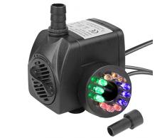 15W Unterwasser Wasserspielpumpe mit LED Licht Beleuchtung Springbrunnen Wasser Pumpen Aquarium Tauchpumpen