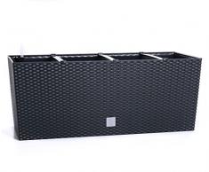 Unbekannt Blumentopf Blumenkasten Blumenkübel Polyrattan Bewässerung 4 Farben 2 Größen von rg-vertrieb (800 anthrazit)