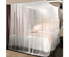 Moskitonetz, yotame rechteckiger Mückennetz für Bett, Reise Moskitonetz Hochwertig Feinmaschig für Doppelbett, Betthimmel für Moskitoschutz, Insektenschutz auf der Reise, Grösse: 230 x 220 x 235 cm