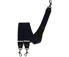 Harrys-Collection Herren extra starker Hosenträger mit Karabinerhaken, Farben:marine, Größen:120 cm
