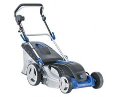 LUX-TOOLS E-1800/46-HM 3 Highwheel Elektro-Rasenmäher für Rasenflächen bis 1000 m² inkl. 60 l Fangkorb mit Hardtop | Kabelgebundener 230 V 1800 W Mulchmäher mit Einer Schnittbreite von 46 cm