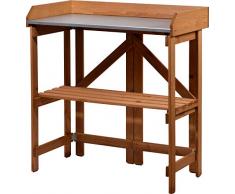 dobar 29053FSC Praktischer Pflanztisch aus FSC-Kiefernholz, zusammenklappbar, 85 x 44 x 89 cm