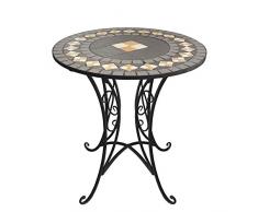 Massiver Mosaik Gartentisch Mosaiktisch Ø70cm Gartenmöbel Balkonmöbel Steintisch